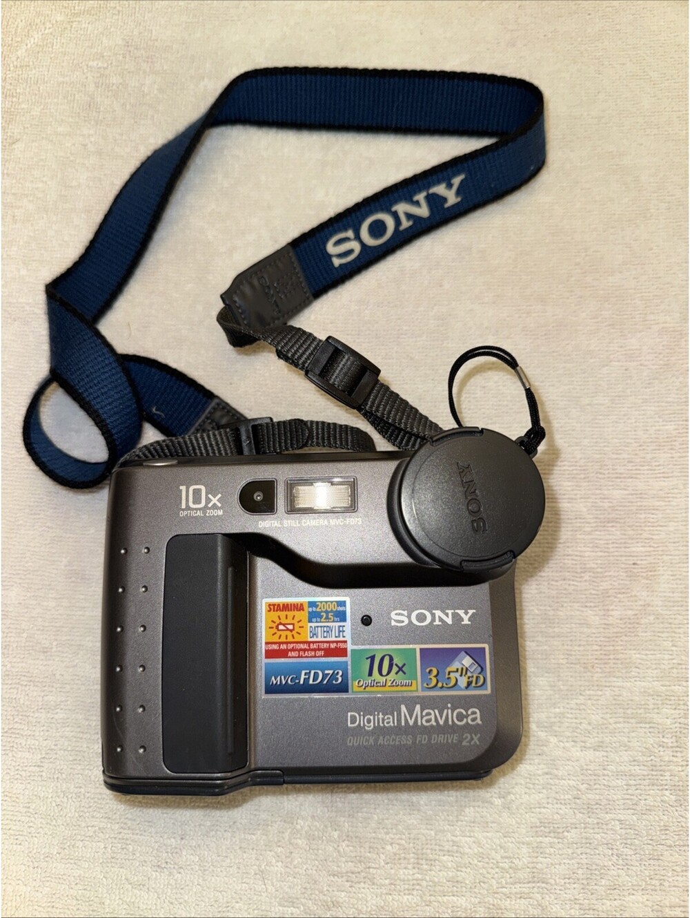 Sony Digital Mavica MVC-FD73 10x Zoom Camera, No Charger Good Physical Condition